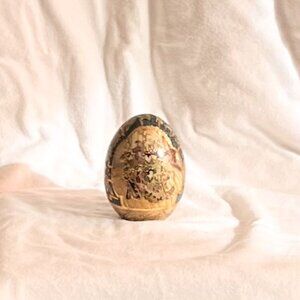 Vintage Royal Satsuma Hand-Painted Gold Gilt Porcelain Egg